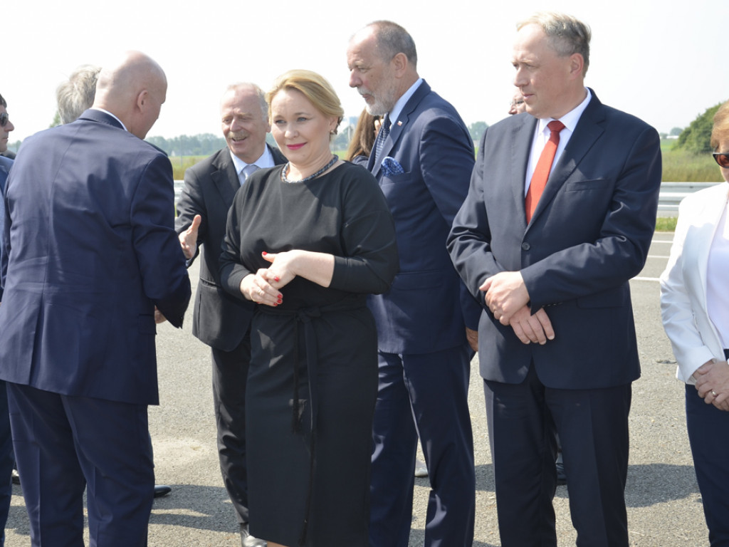 Premier Morawiecki na obwodnicy Kępna