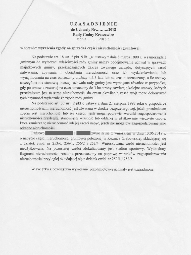 KRASZEWICE: Pan wójt znów mija się z prawdą