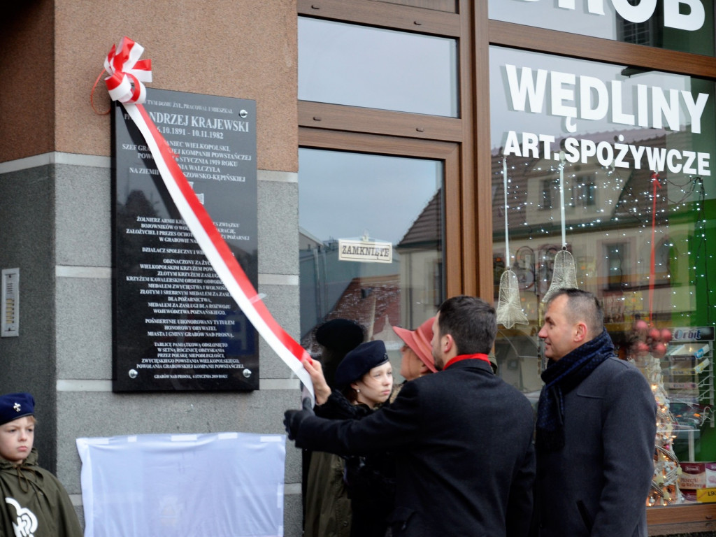 Odsłonili tablicę poświęconą szefowi Grabowskiej Kompanii Powstańczej