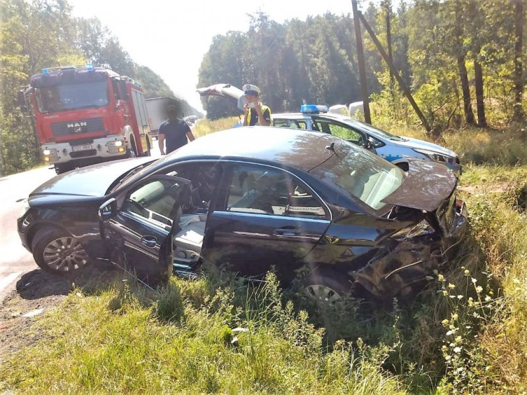 Kolizja drogowa w Kuźnikach