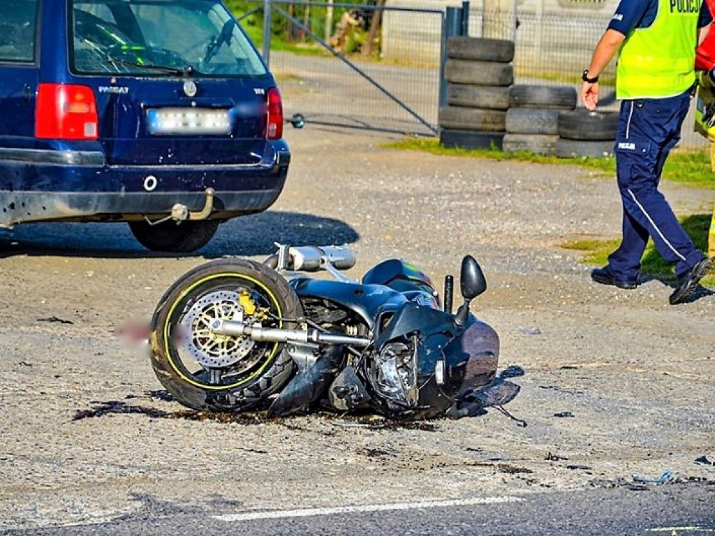 Nie żyje kierujący motocyklem marki Honda 36-letni mieszkaniec gminy Grabów