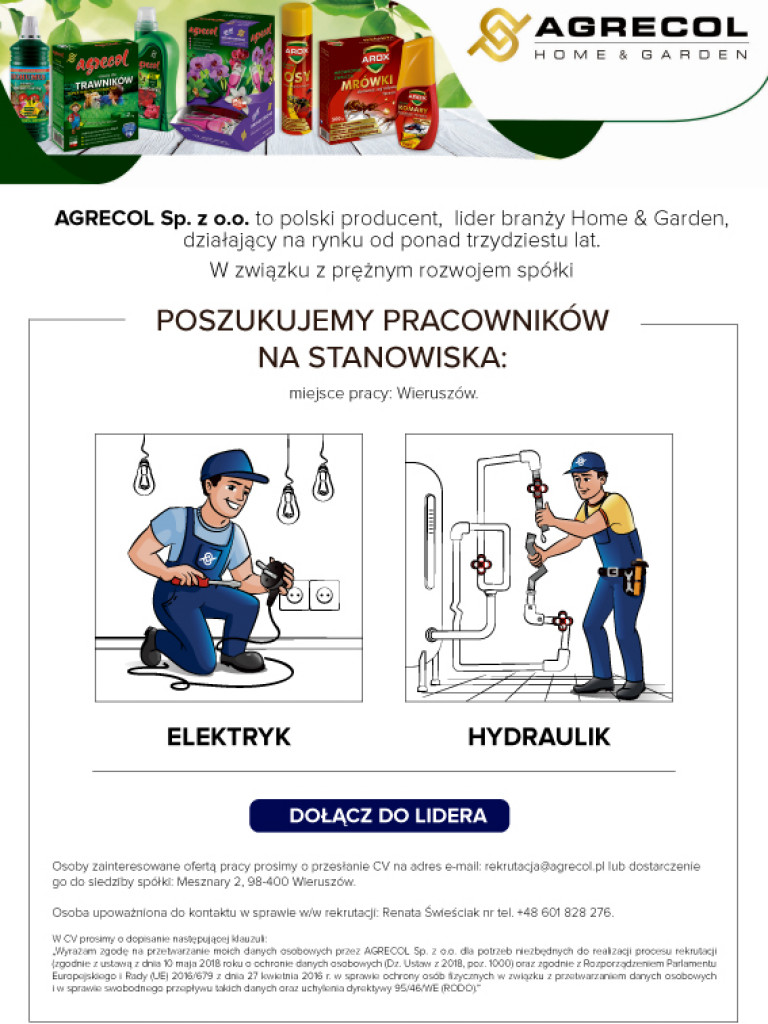 POSZUKUJEMY PRACOWNIKÓW NA STANOWISKA: