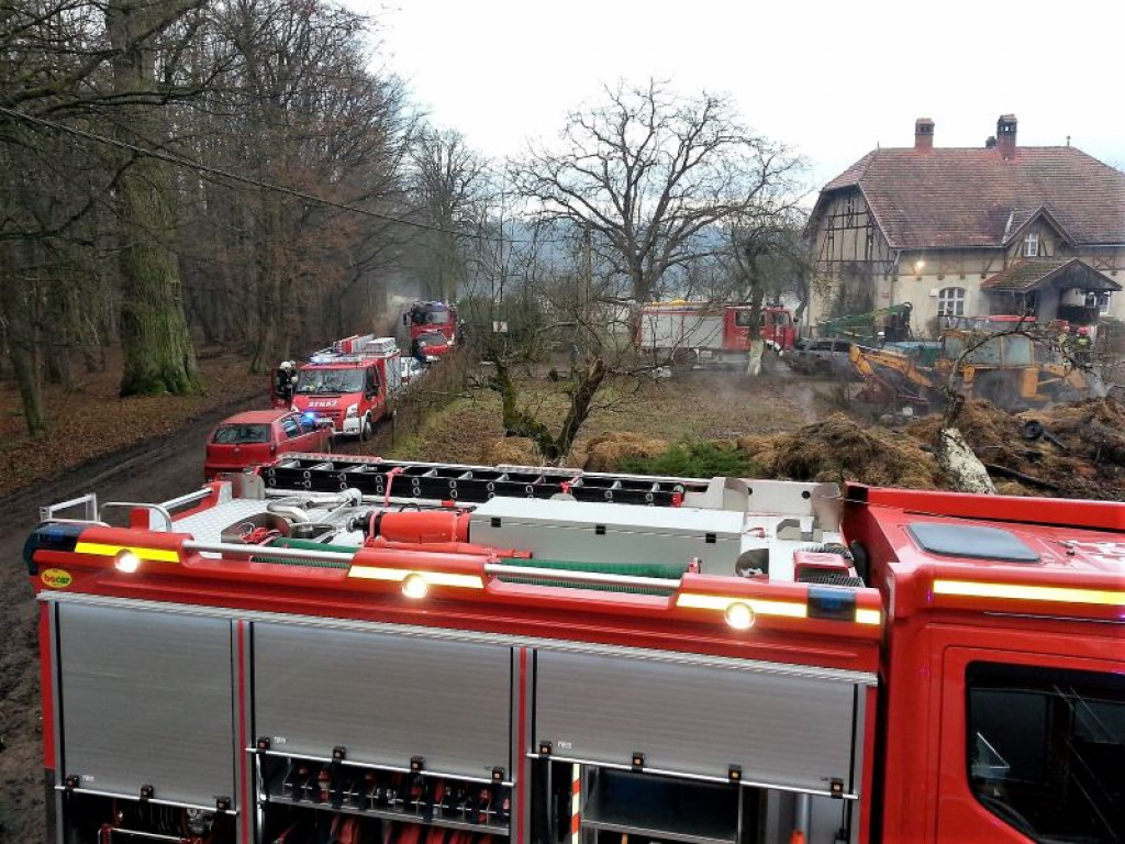 Pożar budynku gospodarczego w Bałdowicach