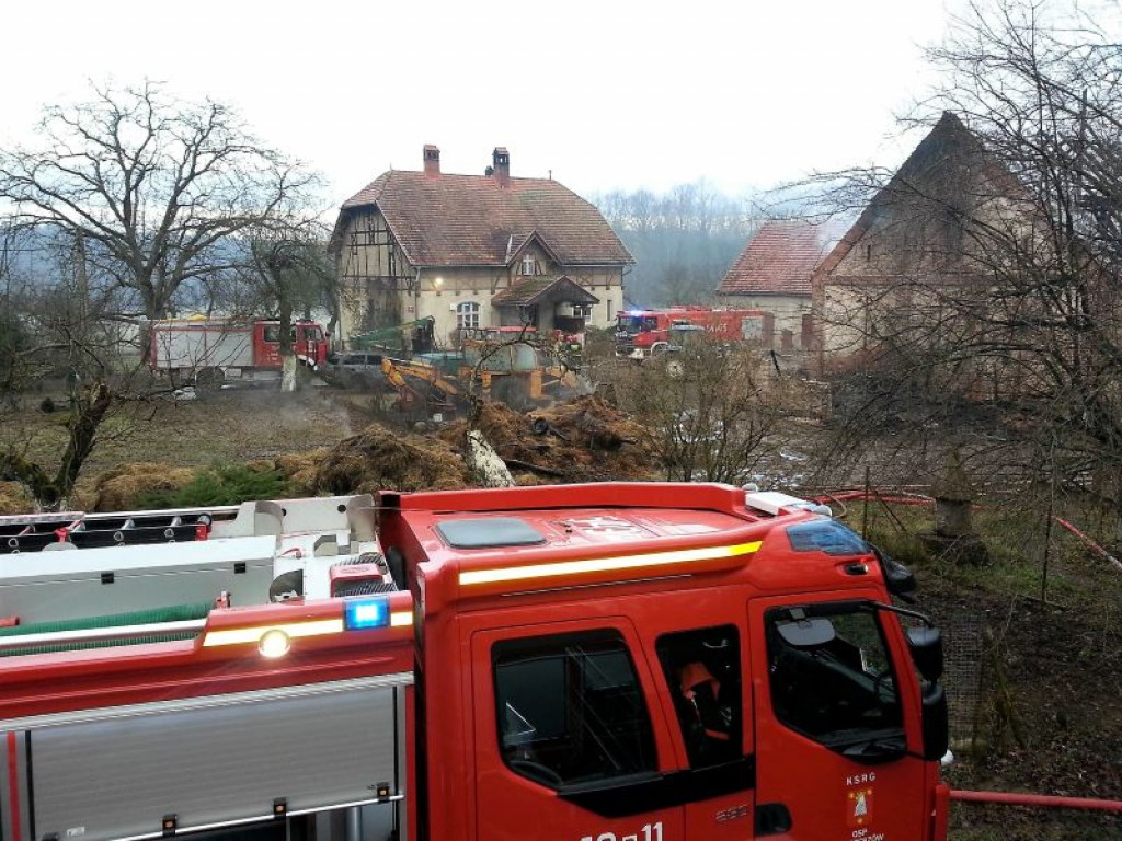 Pożar budynku gospodarczego w Bałdowicach