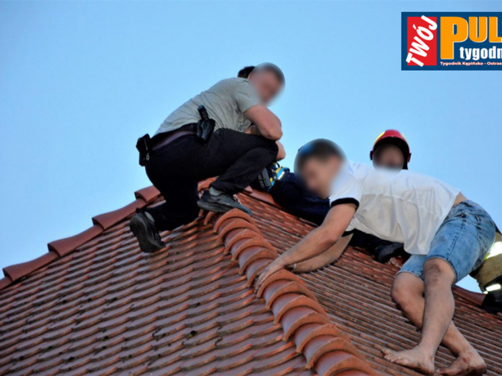 KRASZEWICE: Tymczasowy areszt dla Ukraińca, który włamał się do domu i nie chciał zejść z dachu (FILM)