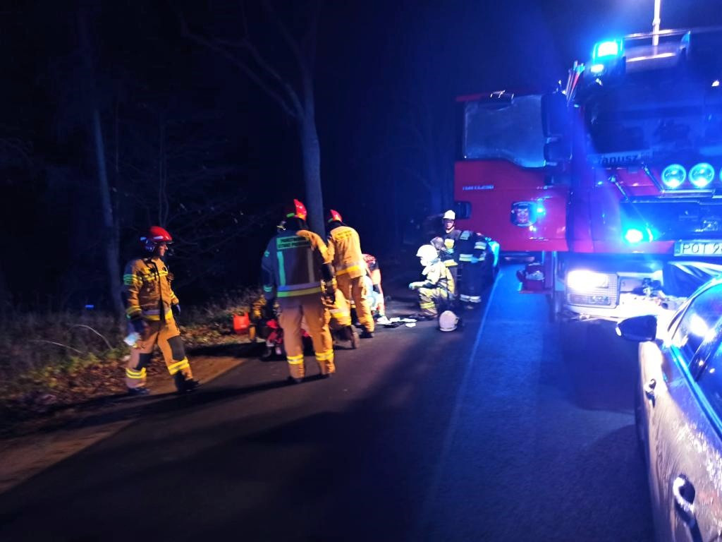 Potrącenie pieszego w Komorowie