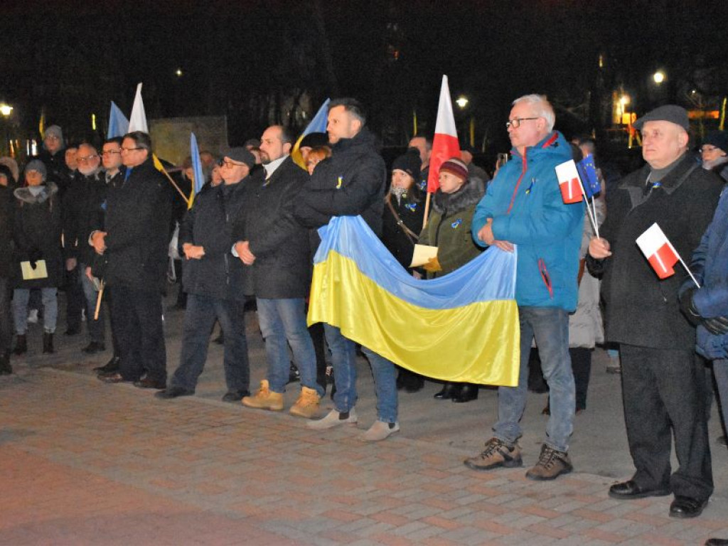 OSTRZESZÓW: Wiec poparcia dla Ukraińców