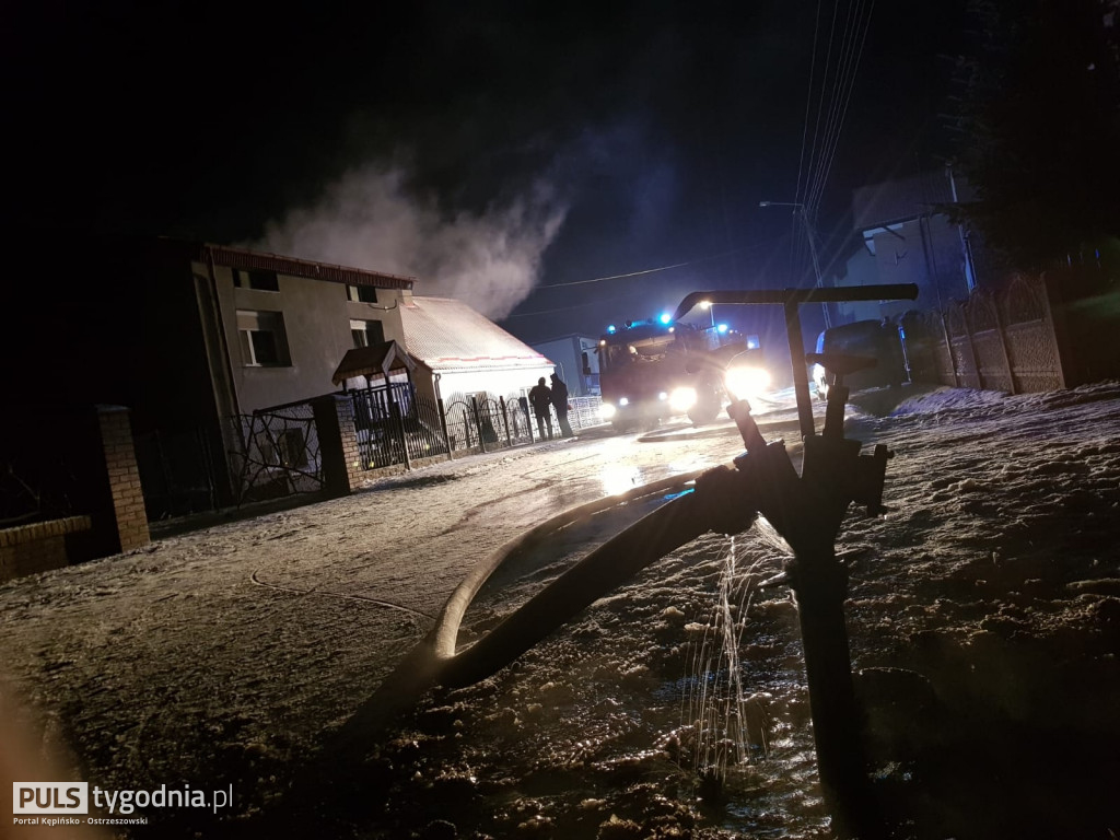 Pożar budynku mieszkalnego