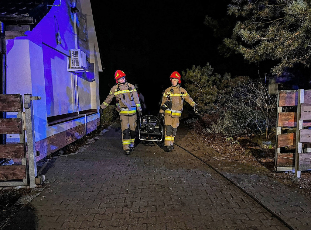 Pożar domu w Grabowie