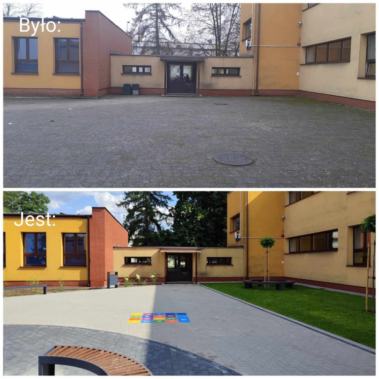 Nowy dziedziniec szkolny w Grabowie
