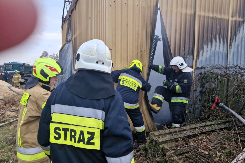 Pożar hali w Czajkowie