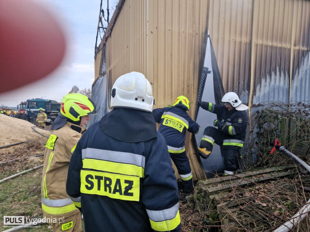 Pożar hali w Czajkowie