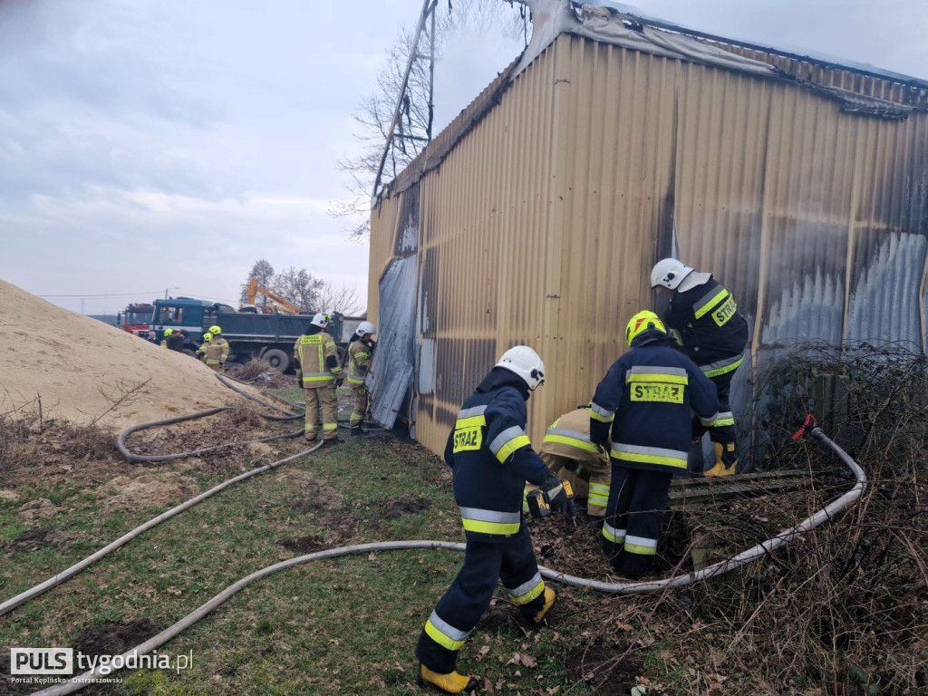 Pożar hali w Czajkowie