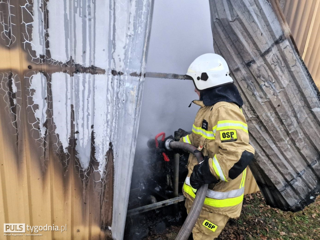 Pożar hali w Czajkowie