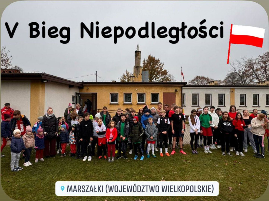 Bieg Niepodległości w Szkole w Marszałkach