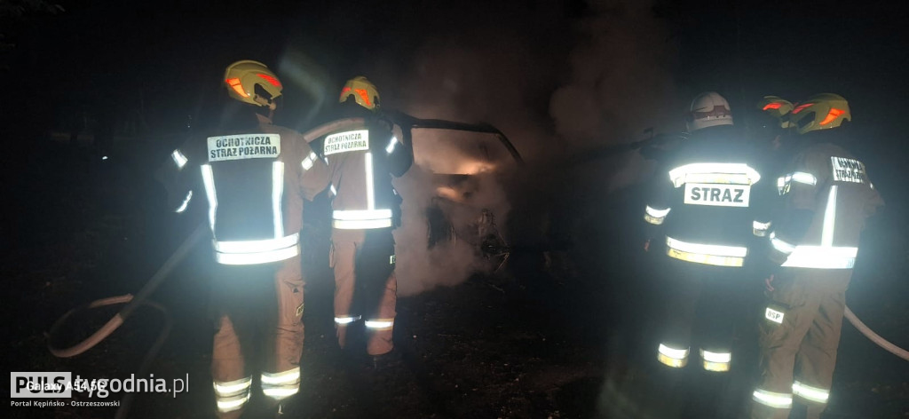 Pożar BMW w Racławicach