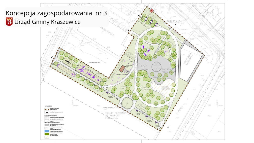 Koncepcje zagospodarowania działki w Kraszewicach