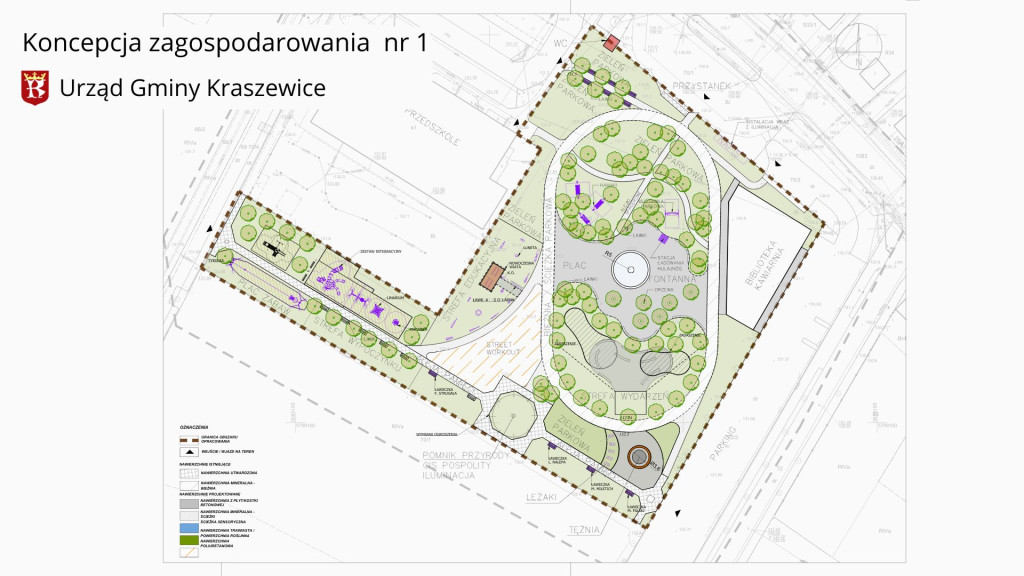 Koncepcje zagospodarowania działki w Kraszewicach