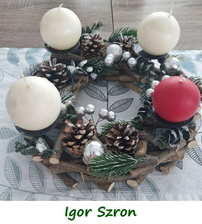 Przygotowali wieńce adwentowe