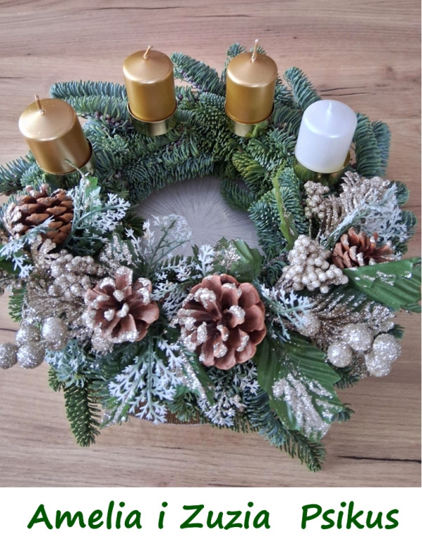 Przygotowali wieńce adwentowe