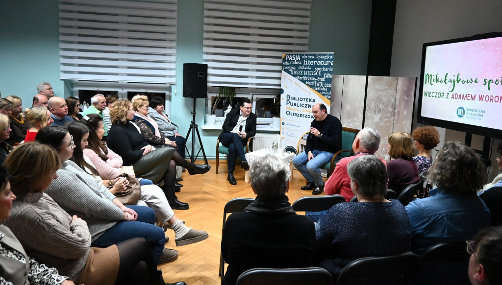 Adam Woronowicz w ostrzeszowskiej bibliotece