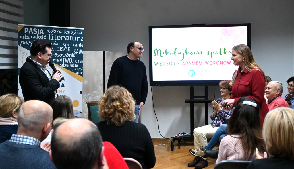 Adam Woronowicz w ostrzeszowskiej bibliotece