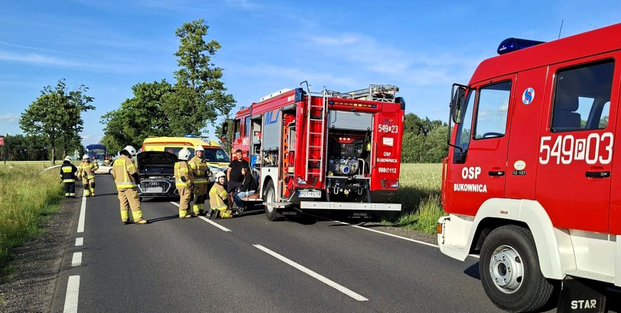 Czołowe zderzenie w Bukownicy