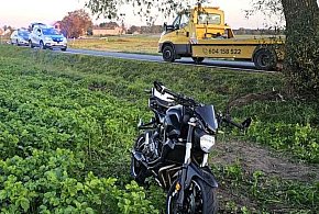  Nie dostosował prędkości i uderzył motocyklem w drzewo-38769