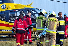 Wypadek na terenie zakładu pracy w Grabowie. 62-letni mężczyzna w szpitalu-39820