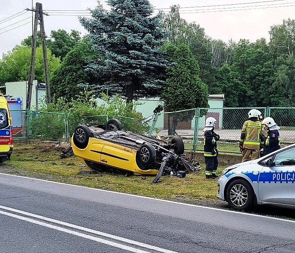 Uderzył w opłotowanie stacji uzdatniania wody w Palatach-41375