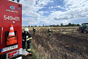 Pożar zboża na pniu w Grabowie Wójtostwie-41598