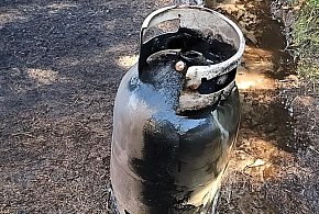 Pożar butli z gazem w Racławicach-42101