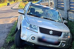 Z promilami i z zakazem wjechał do rowu-42557