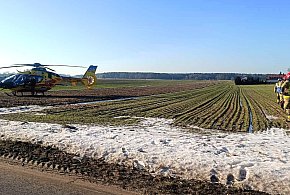 Wypadek w Klonie. Na miejscu lądował śmigłowiec LPR
