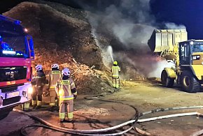 Pożar na terenie jednego z zakładów produkcyjnych w Czajkowie