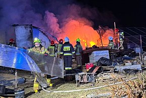 Pożar kontenera budowlanego w Zajączkach