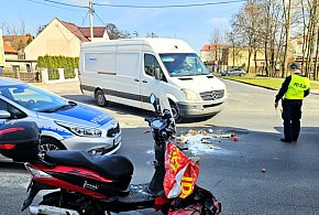 Pijany  motorowerzysta sprawcą wypadku w Ostrzeszowie