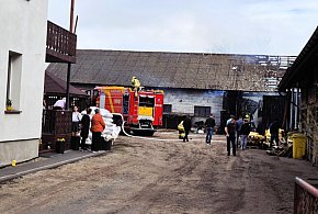 Pożar budynku gospodarczego w Kuźnicy Grabowskiej