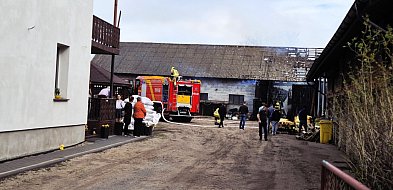 Pożar budynku gospodarczego w Kuźnicy Grabowskiej