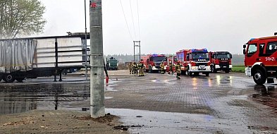 Pożar magazynu energii (2 MW) w Czajkowie. W akcji już 26 zastępów straży