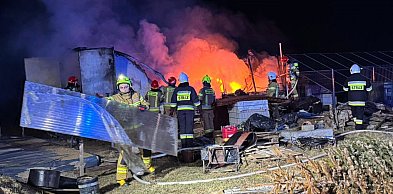 Pożar kontenera budowlanego w Zajączkach