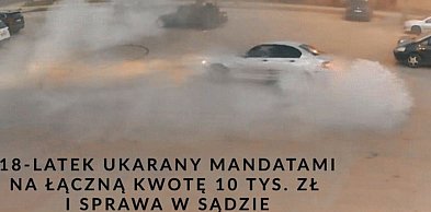 OSTRZESZÓW: 18-letni drifciarz dostał dwa mandaty, każdy po 5 tysięcy zł