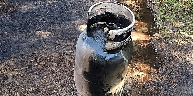Pożar butli z gazem w Racławicach-42101