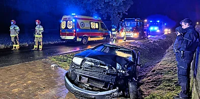 Nie dostosował prędkości do warunków na drodze - uderzył w drzewo-42295