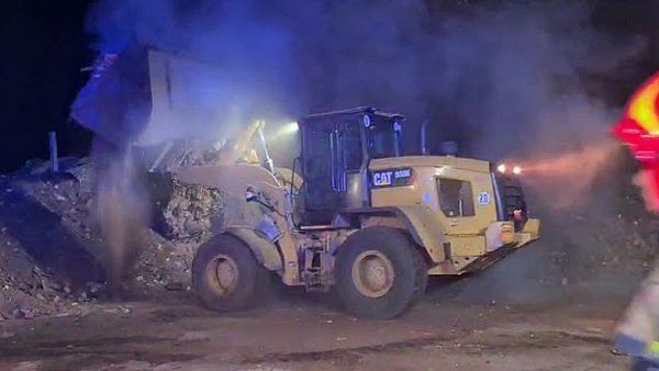 Pożar zrębki drzewnej w Czajkowie