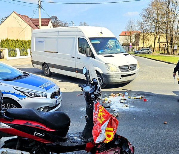 Pijany  motorowerzysta sprawcą wypadku w Ostrzeszowie