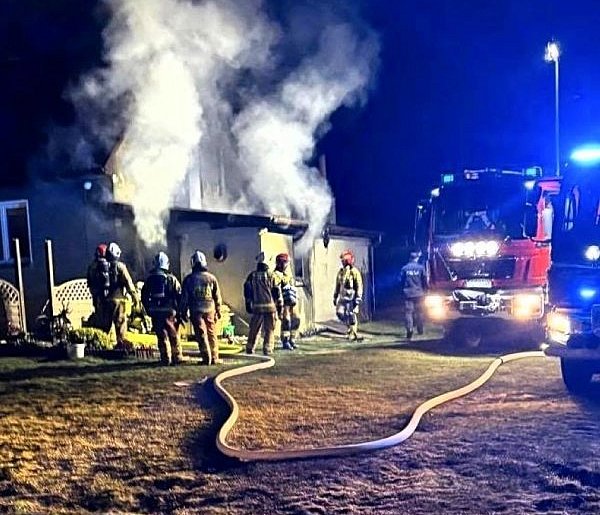 Pożar kotłowni w Biskupicach Zabarycznych