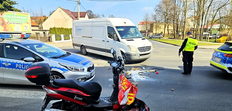 Pijany  motorowerzysta sprawcą wypadku w Ostrzeszowie