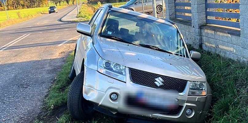 Z promilami i z zakazem wjechał do rowu - 42557