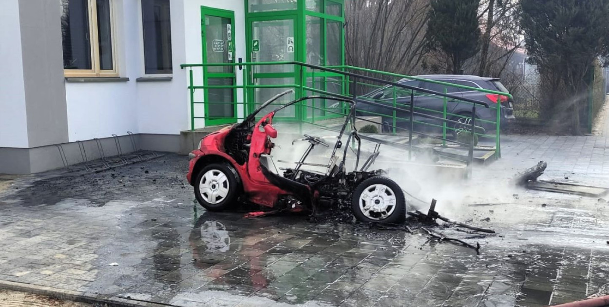 Pożar samochodu osobowego w Czajkowie